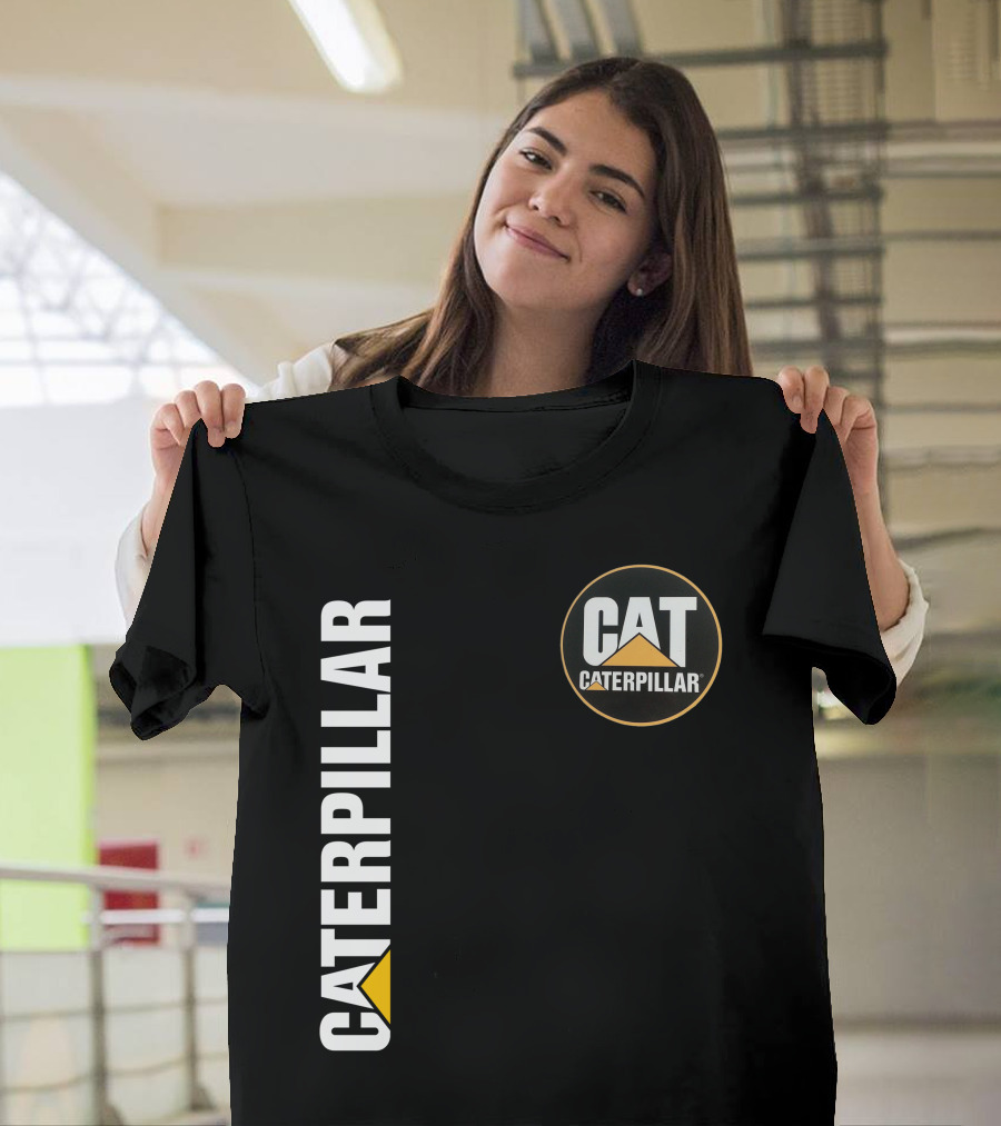 Caterpillar Cat Logo With Triangle T-Shirt