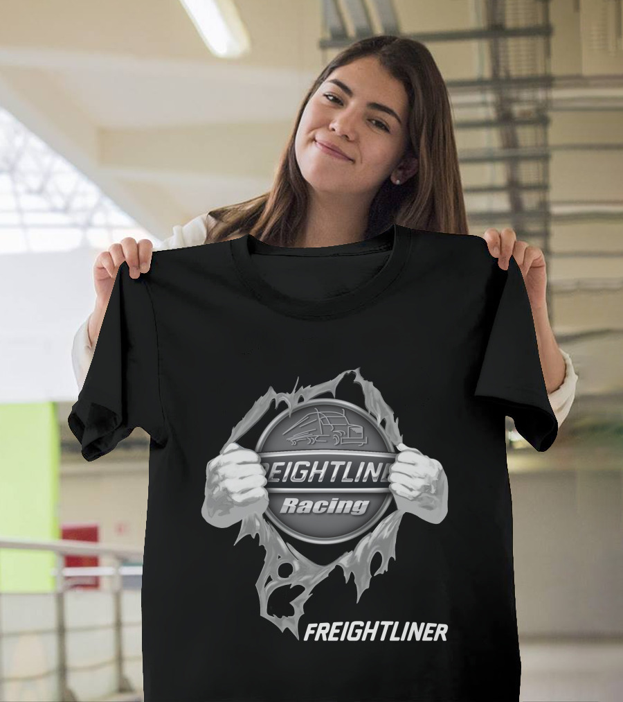Freightliner Racing Power Symbol With Hands And Truck T-Shirt