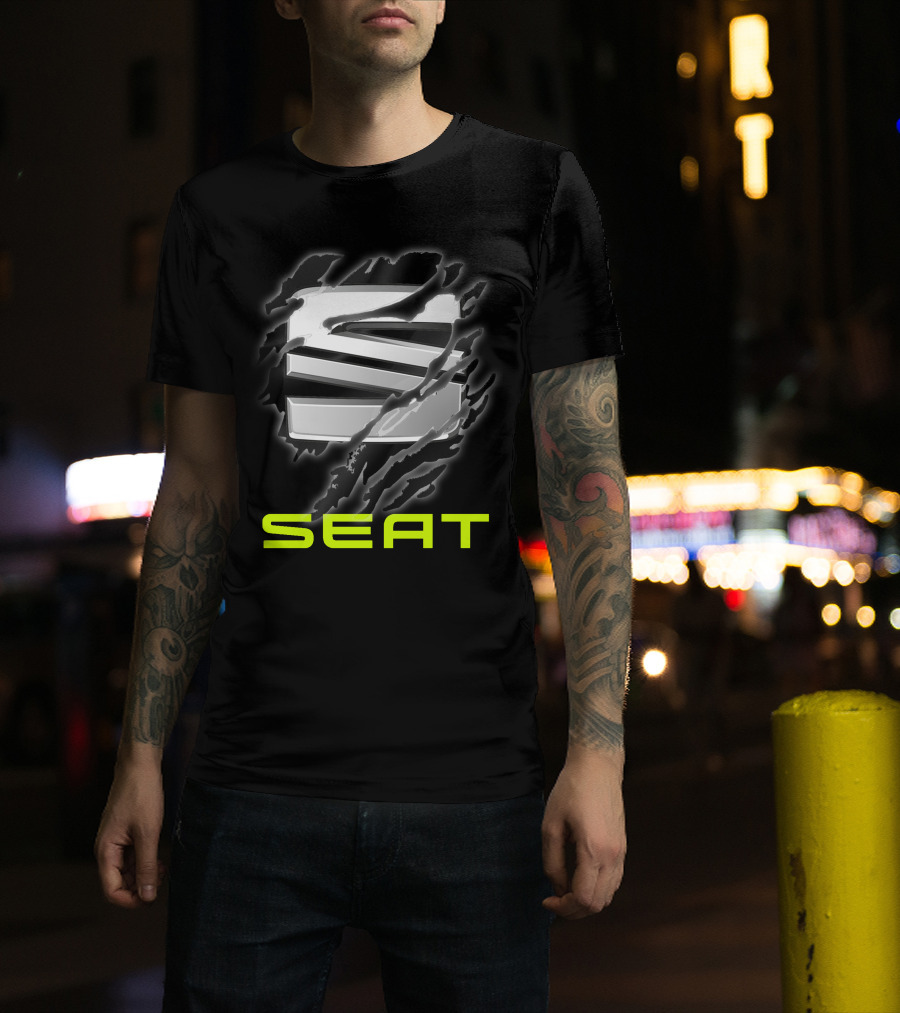 Seat Logo Metallic Claw Marks T-Shirt