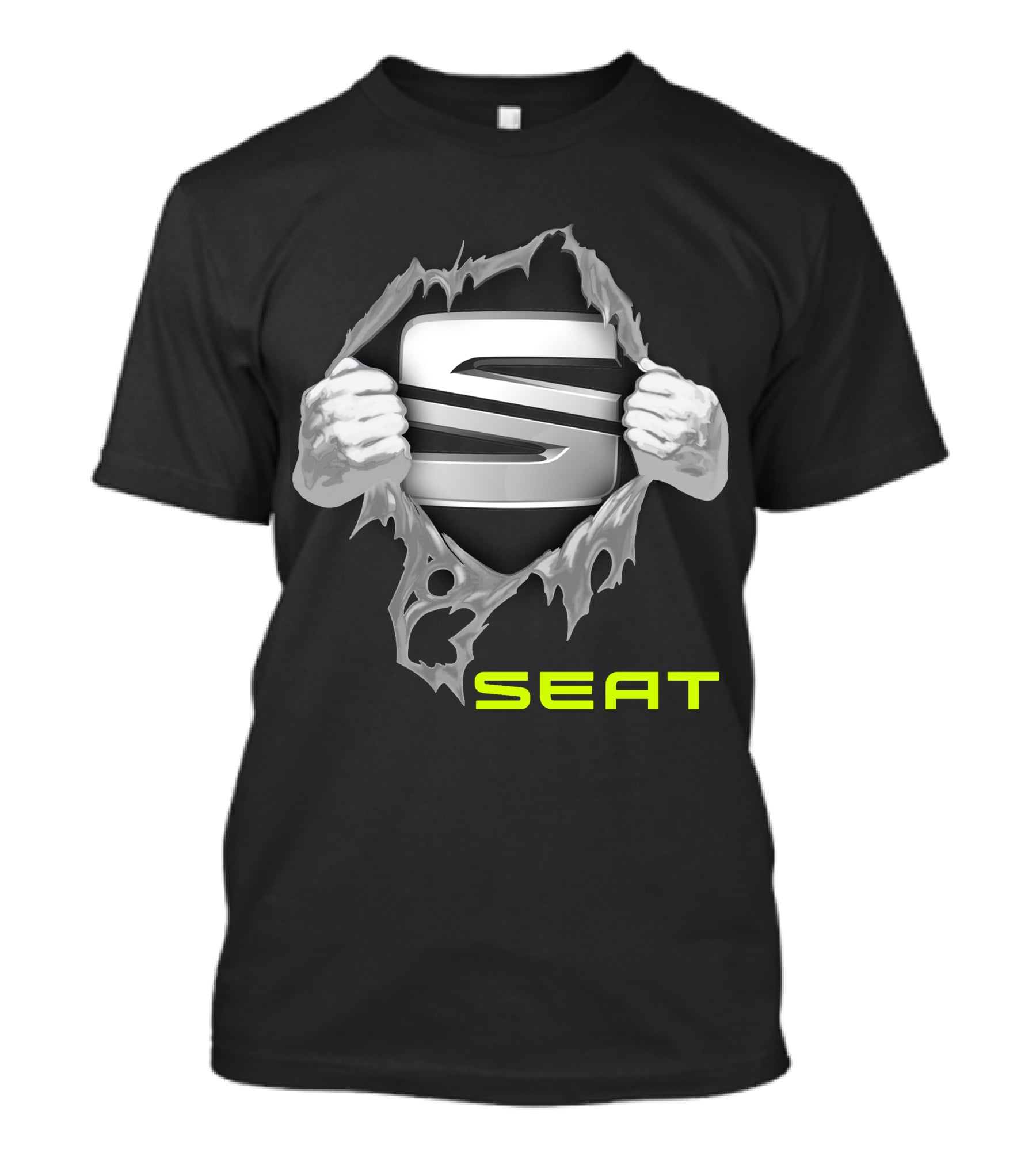 Seat 07 Ripped Logo Hands T-Shirt