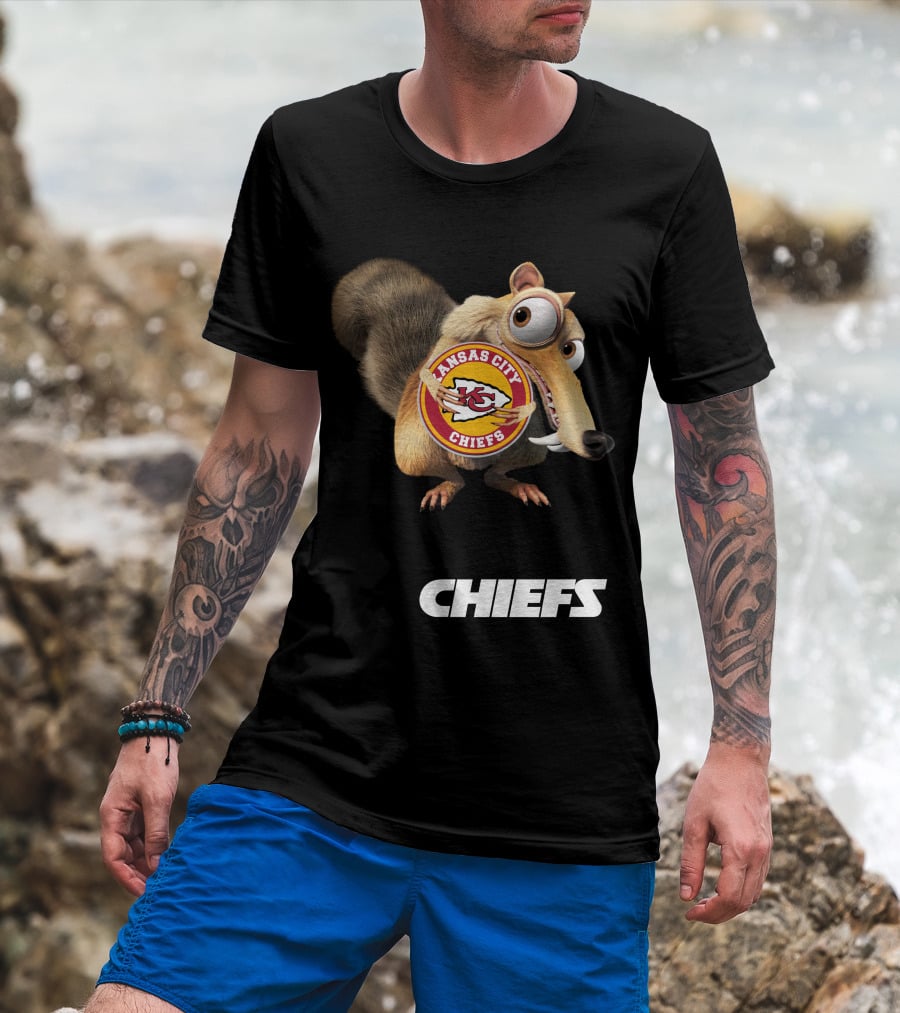 Kansas City Chiefs Mascot Logo With Character Chiefs T-Shirt