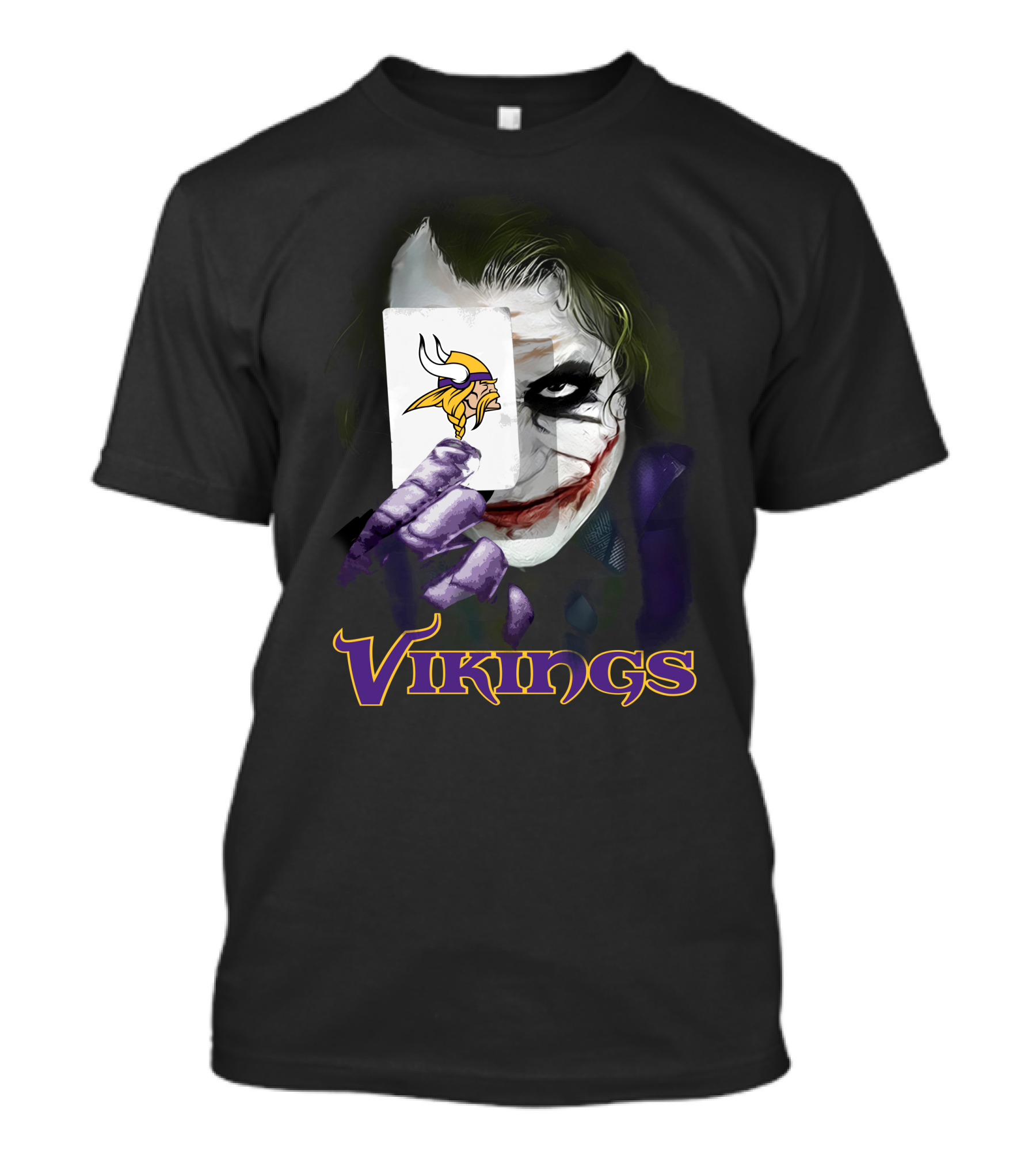 Vikings Joker Card Art T-Shirt