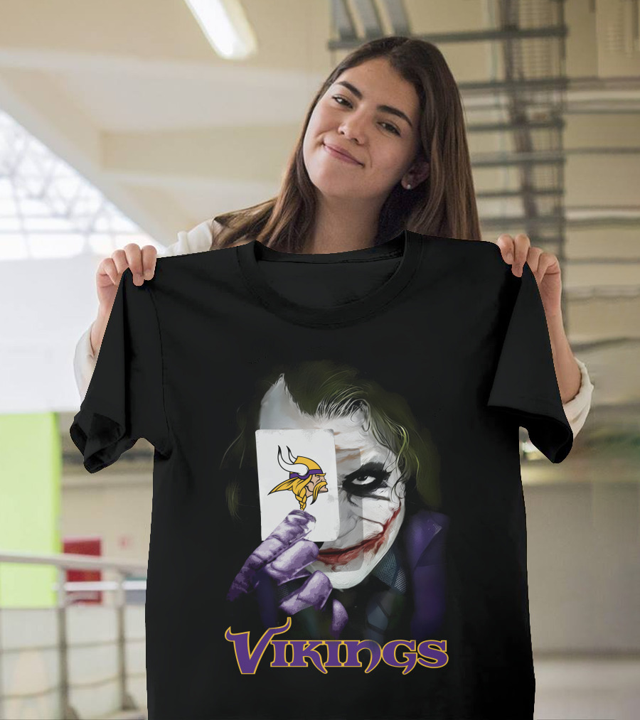 Vikings Joker Card Art T-Shirt