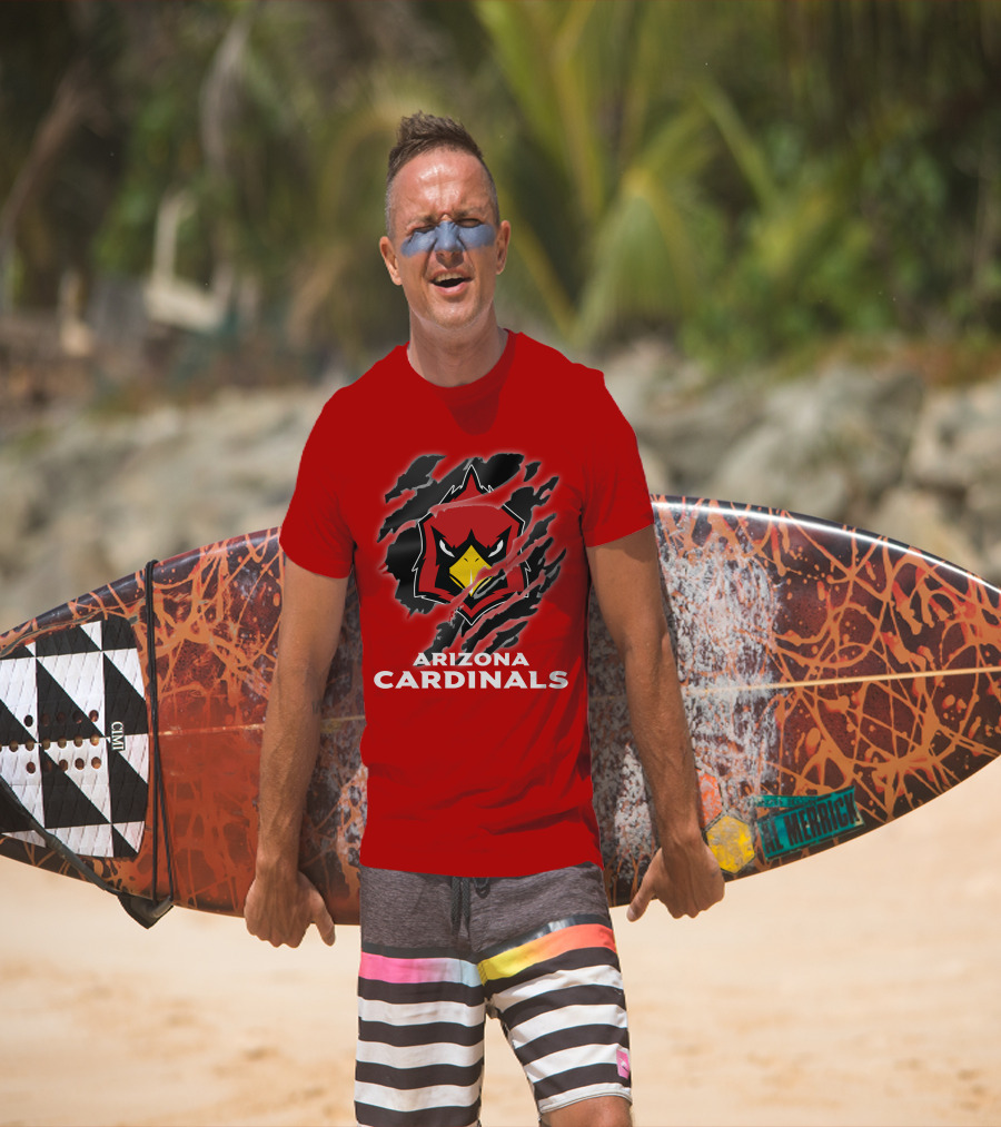 Arizona Cardinals Logo Claw Marks T-Shirt