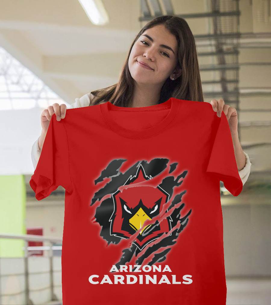 Arizona Cardinals Logo Claw Marks T-Shirt