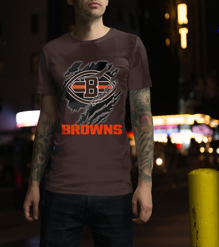 Browns 07 Football Claw Mark T-Shirt
