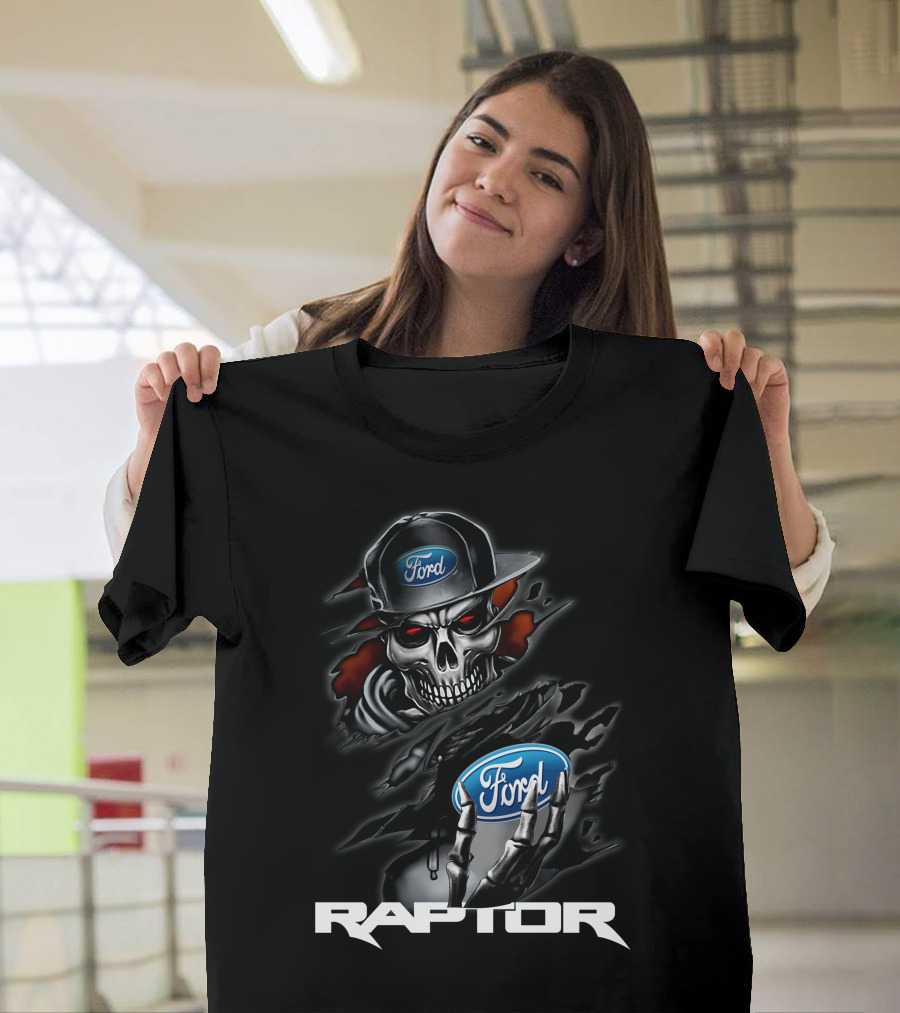 Ford Raptor 01 Skeleton Holding T-Shirt