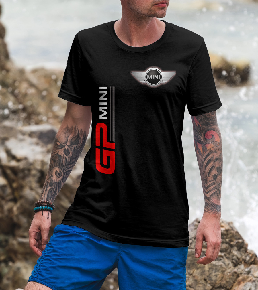 Mini Gp Wing Badge Red Vertical Line T-Shirt