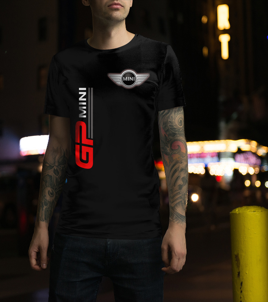 Mini Gp Wing Badge Red Vertical Line T-Shirt
