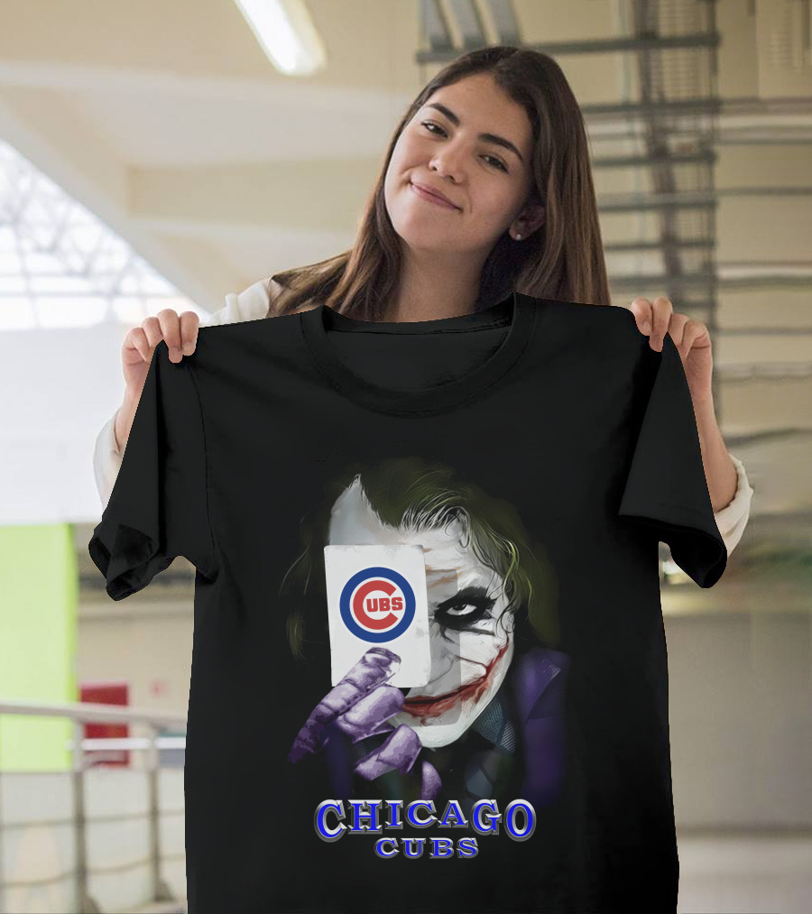 Chicago Cubs Joker Card Face T-Shirt