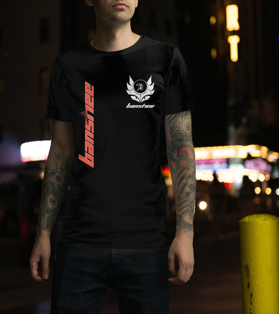 Banshee B2 Emblem Vertical Red T-Shirt