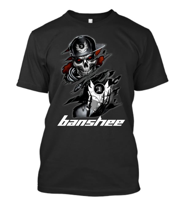 Banshee Skull With Hat And Letter B Motif T-Shirt