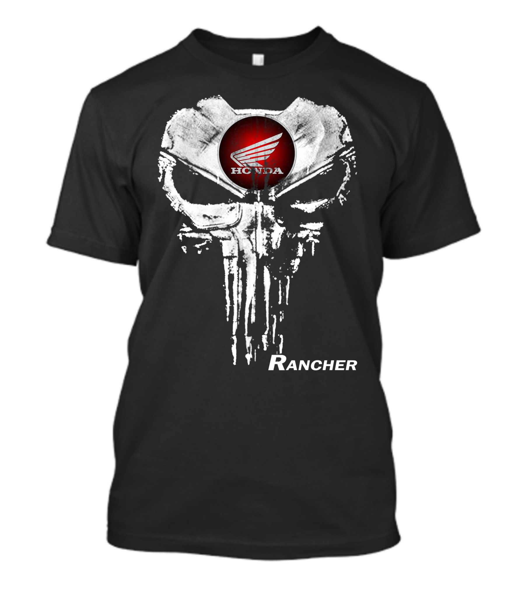 Honda Rancher Punisher Skull T-Shirt