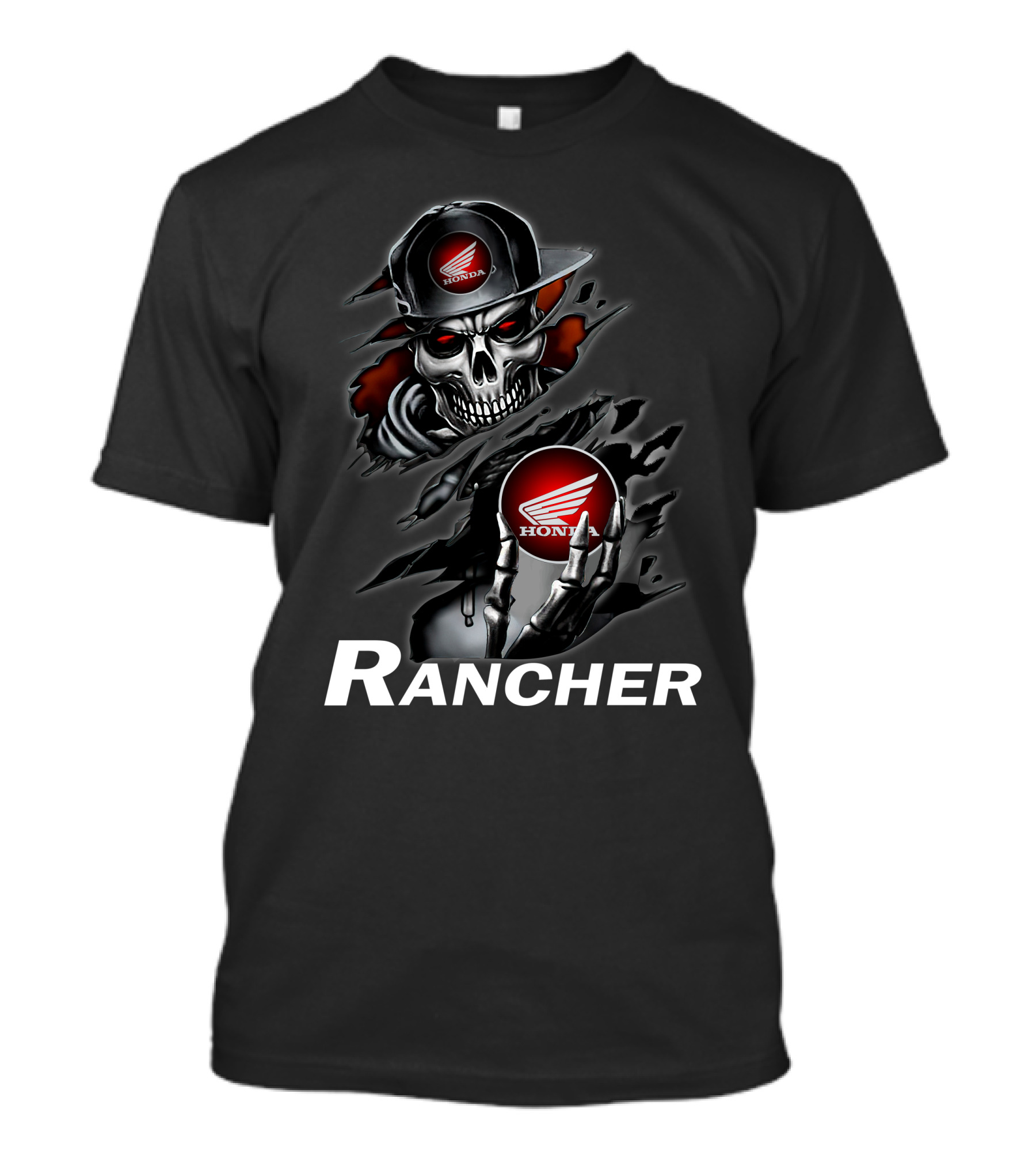 Rancher 16 Honda Skull T-Shirt
