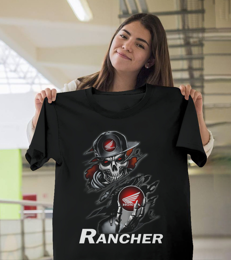 Rancher 16 Honda Skull T-Shirt