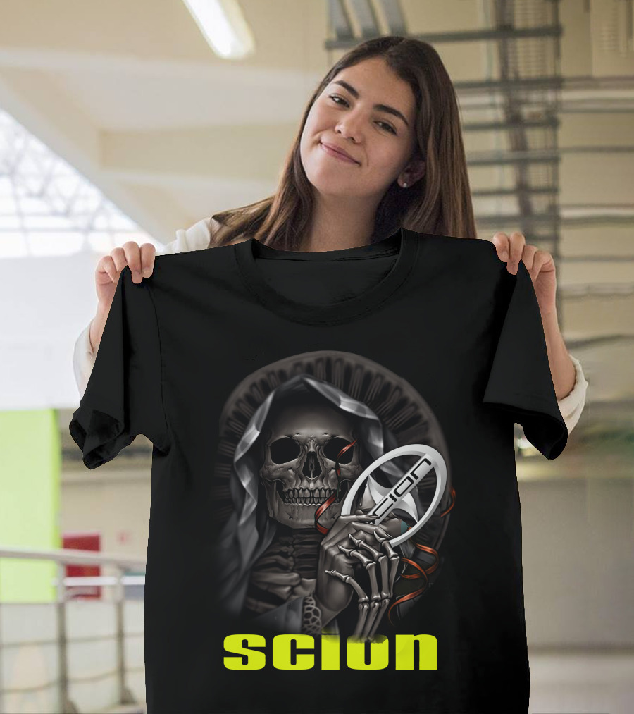 Scion Grim Reaper Skull Holding T-Shirt