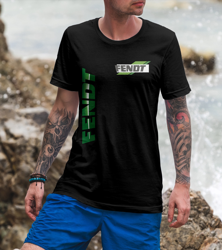 Fendt 01 Vertical And Diagonal Green T-Shirt