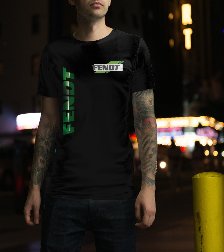 Fendt 01 Vertical And Diagonal Green T-Shirt