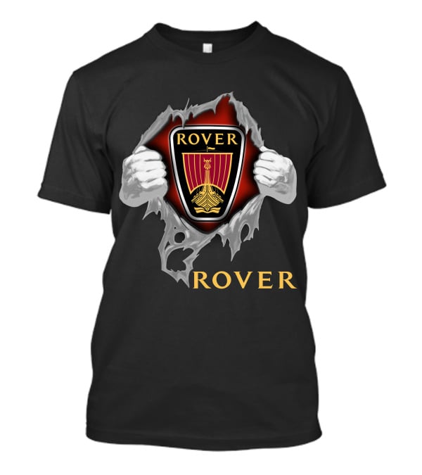 Rover Viking Ship Emblem Ripped T-Shirt