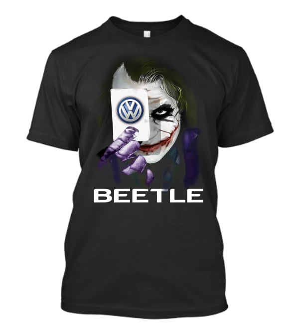 Beetle Volkswagen Joker Card Visual Fusion T-Shirt