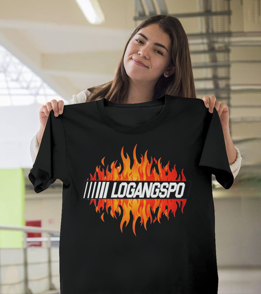LOGANGSPO Red Orange Flames T-Shirt
