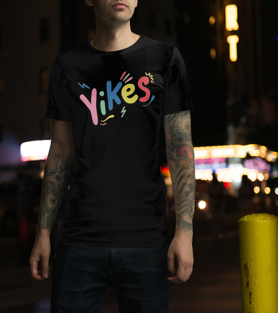 Colorful Yikes Merch Vibrant Lettering T-Shirt