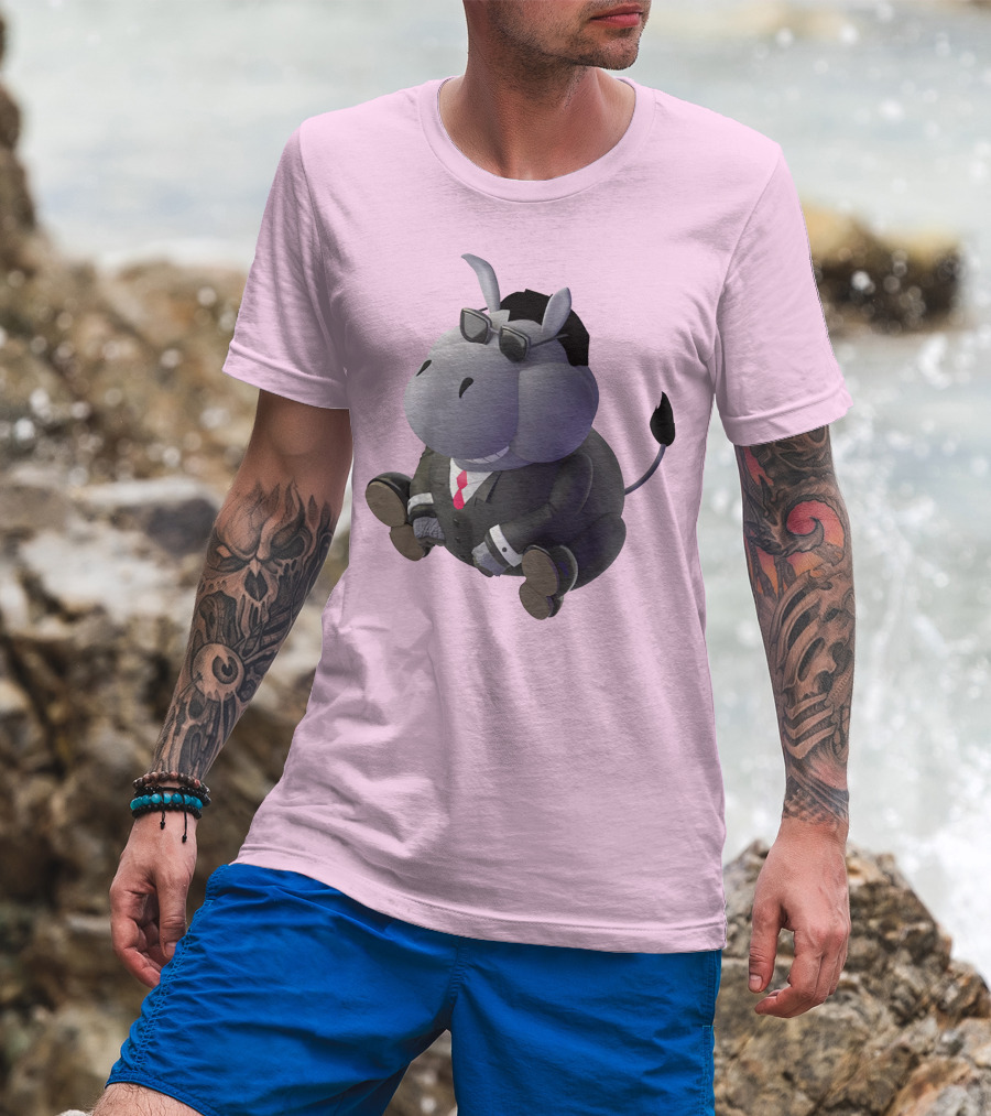 Dunkey Merch Stylish Cartoon Donkey In Suit And Sunglasses T-Shirt
