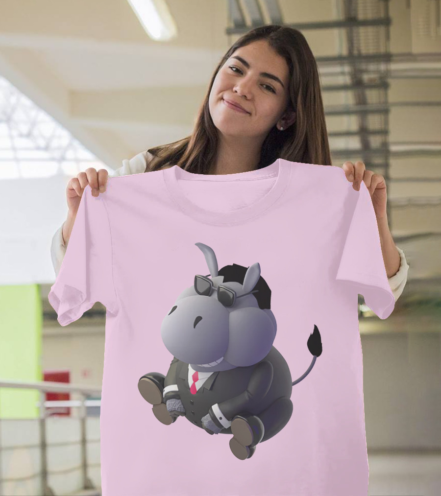 Dunkey Merch Stylish Cartoon Donkey In Suit And Sunglasses T-Shirt