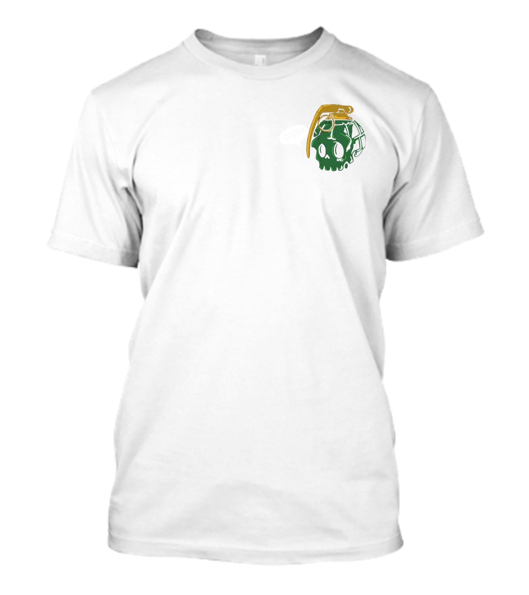 Oops Thiccc Boy Merch Skull Grenade T-Shirt