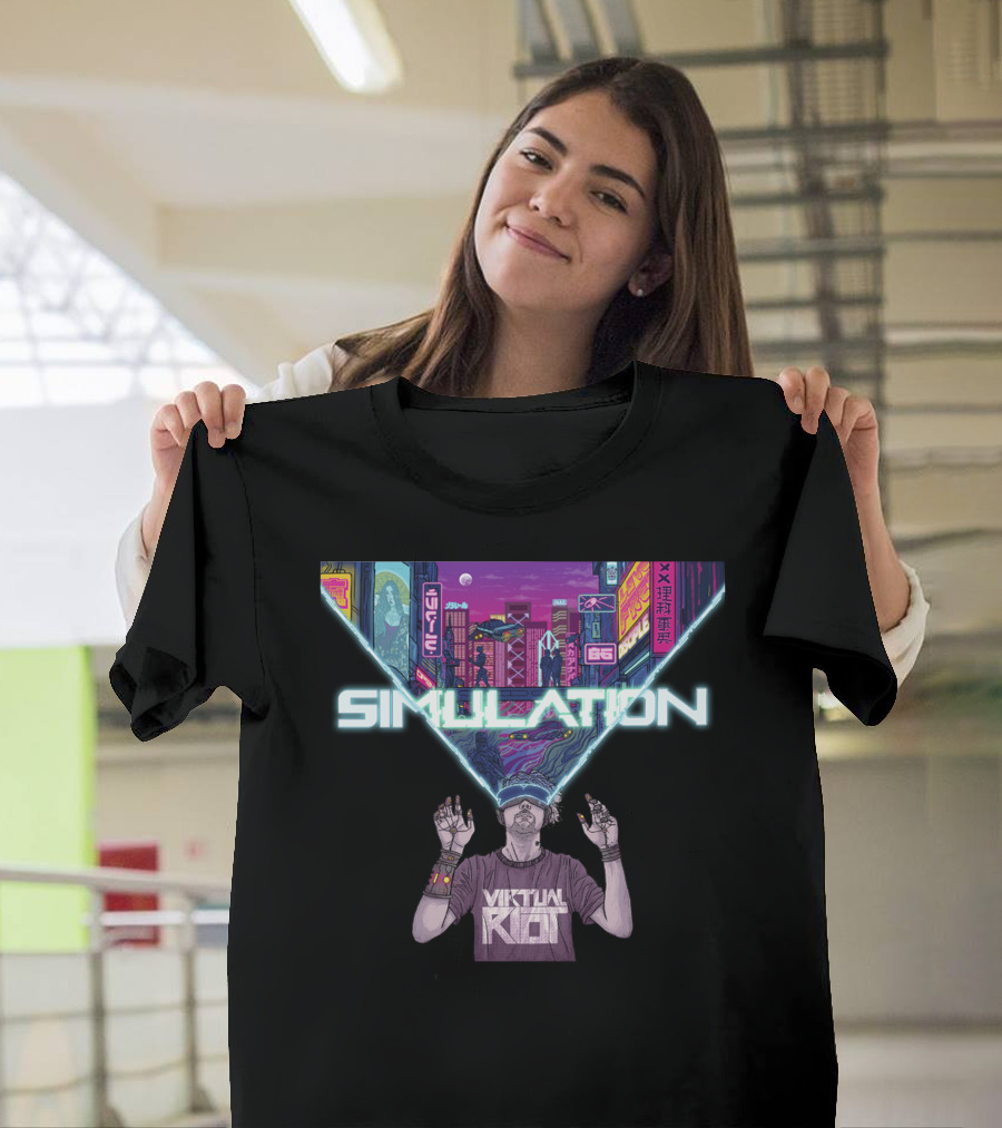 VIRTUAL RIOT SIMULATION CITYSCAPE EXPERIENCE T-Shirt
