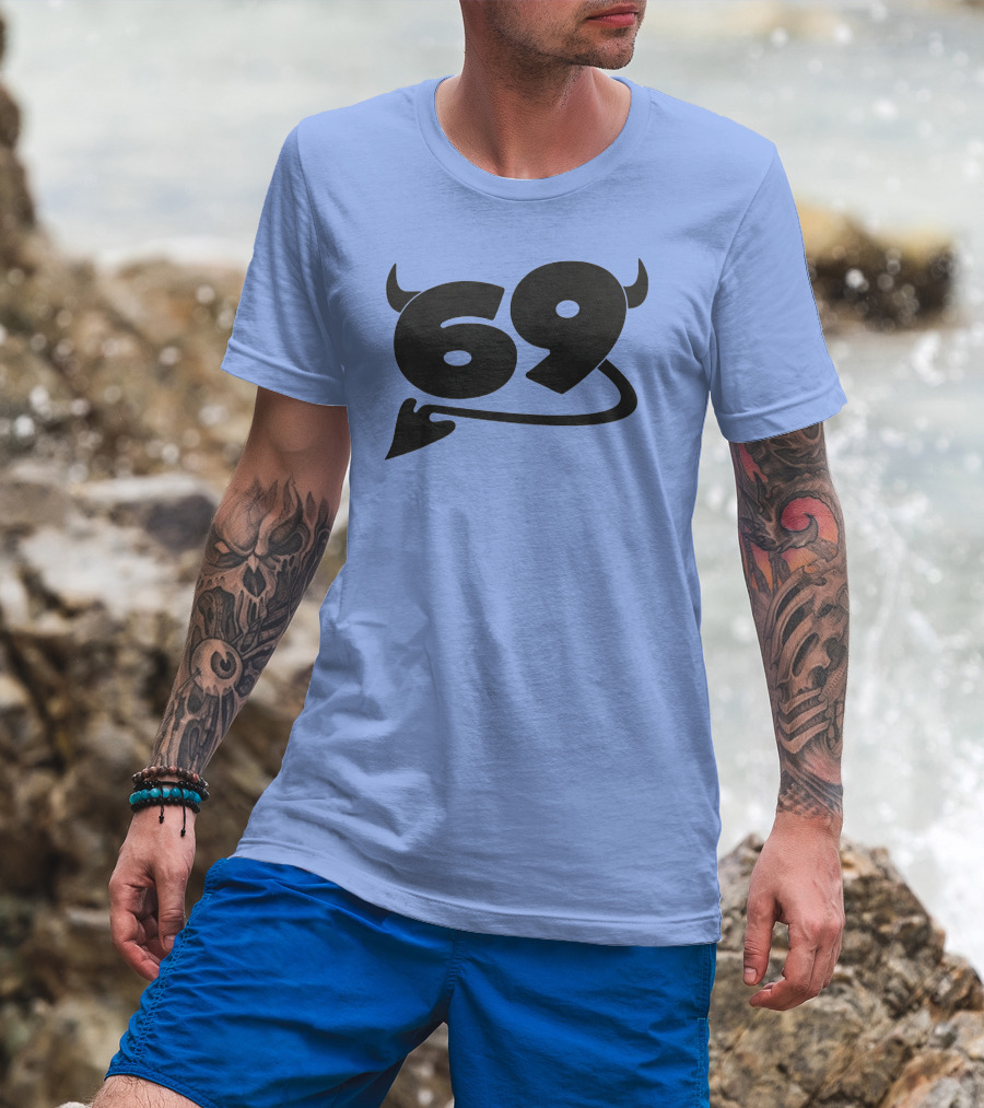 69 Devil Tail Horns King Princess Merch T-Shirt