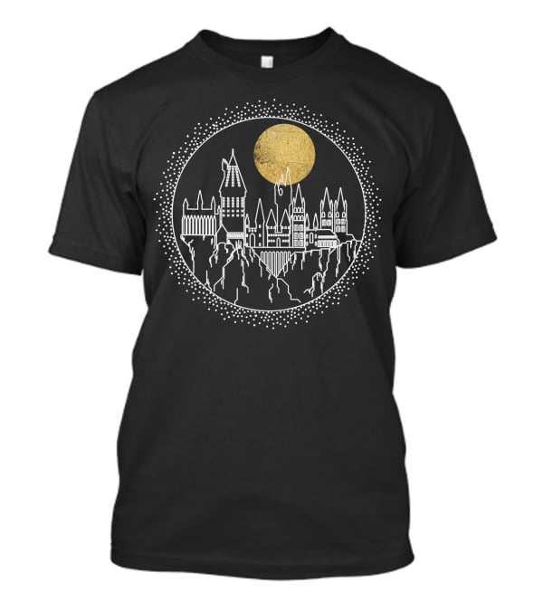 Hogwarts Castle Under Gold Moon Only Today T-Shirt