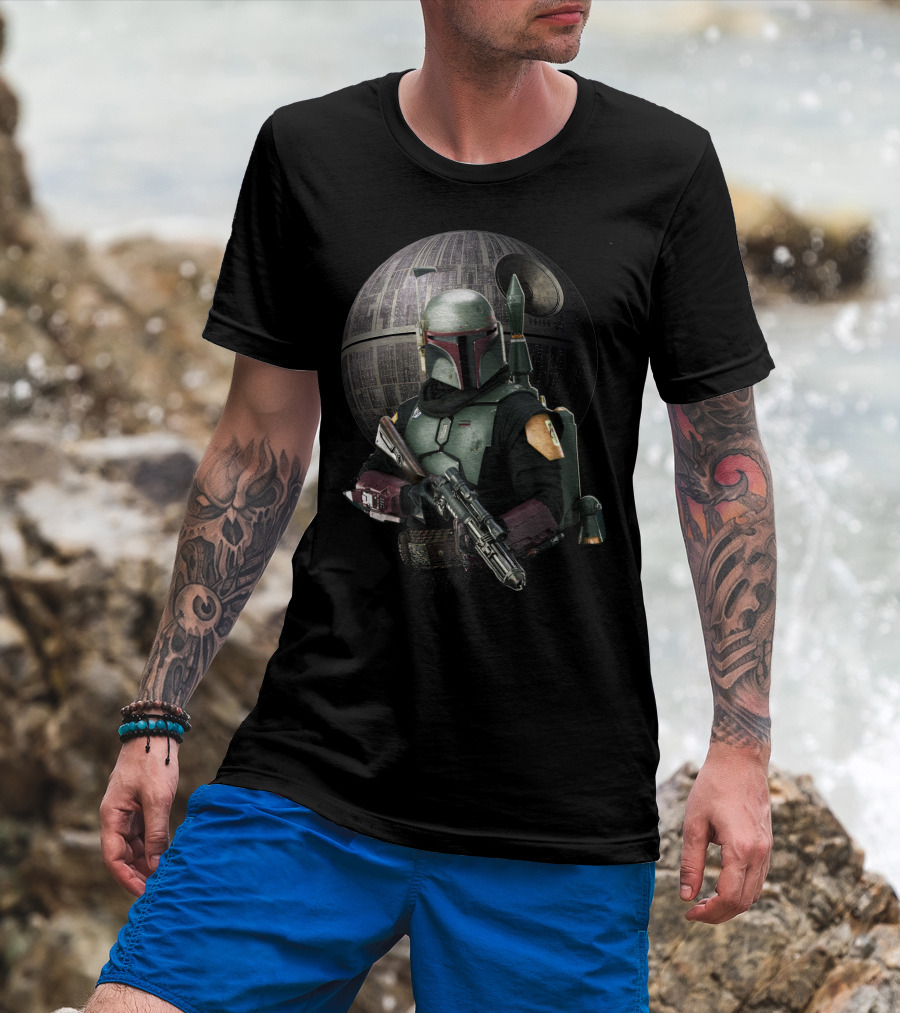 Boba Fett In Front Of Death Star Perfect Gift For You T-Shirt