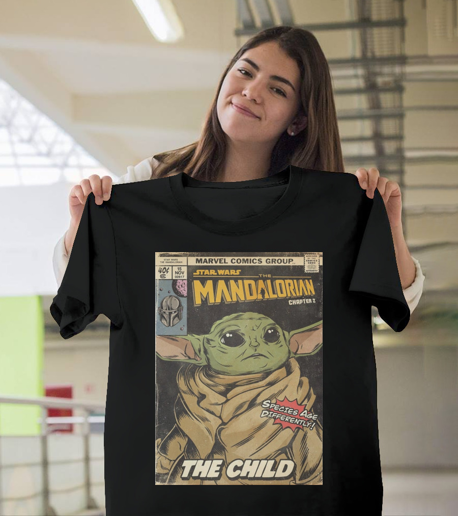 Marvel Comics Group Star Wars The Mandalorian Chapter 2 The Child Species Age Differently T-Shirt