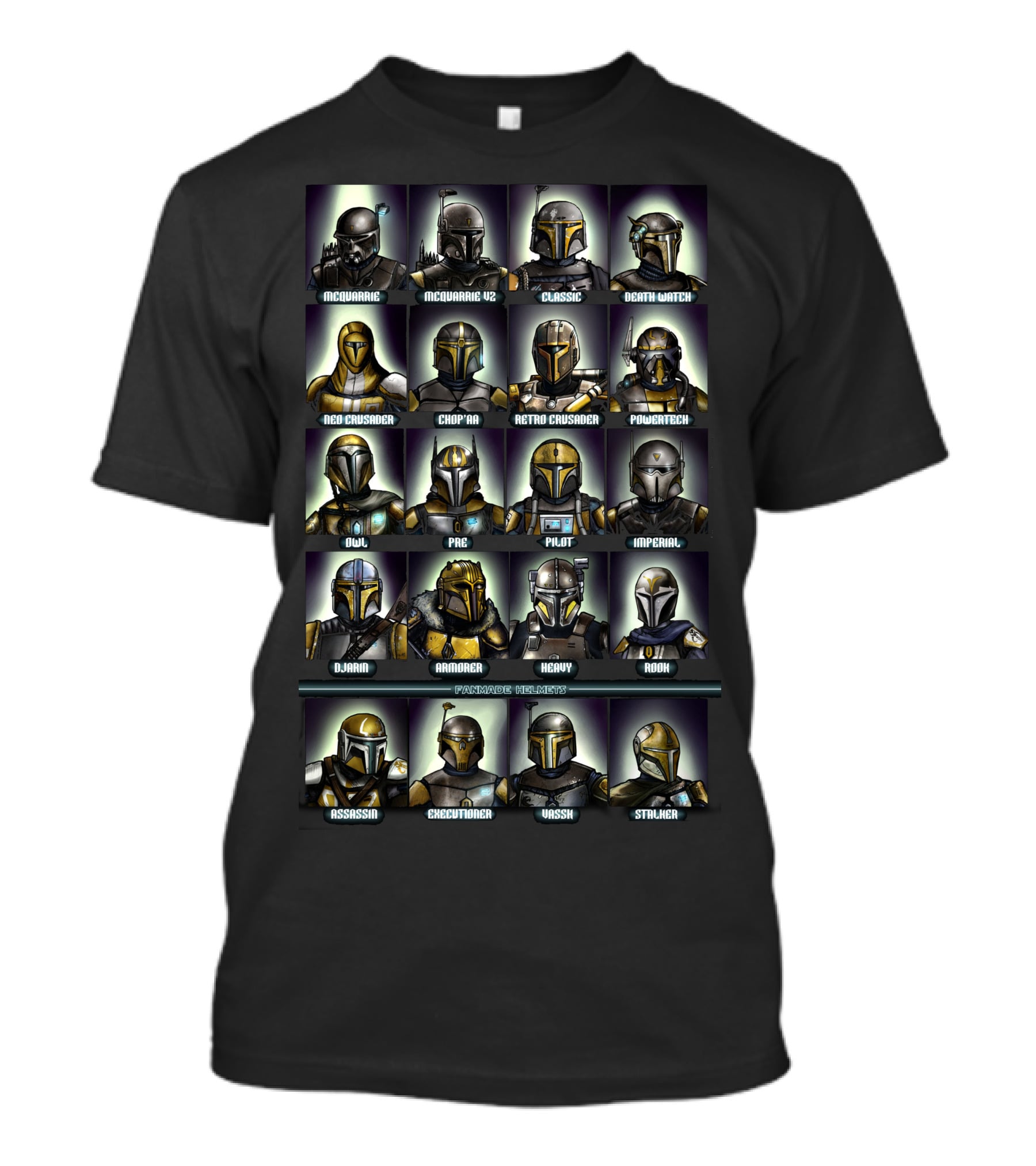 Today Only Featuring Mcquarrie Death Watch Boba Fett Crusader Pig Retro Executioner T-Shirt