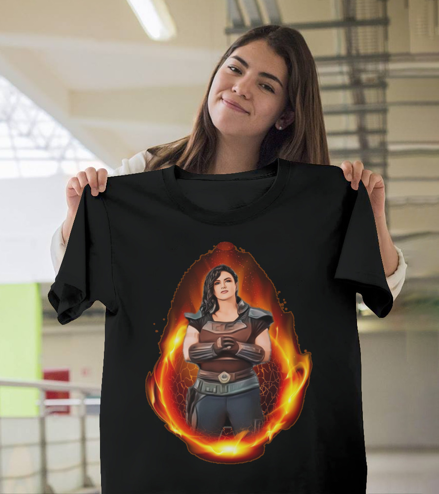 Only Today Warrior Woman Surrounded By Fiery Flames T-Shirt