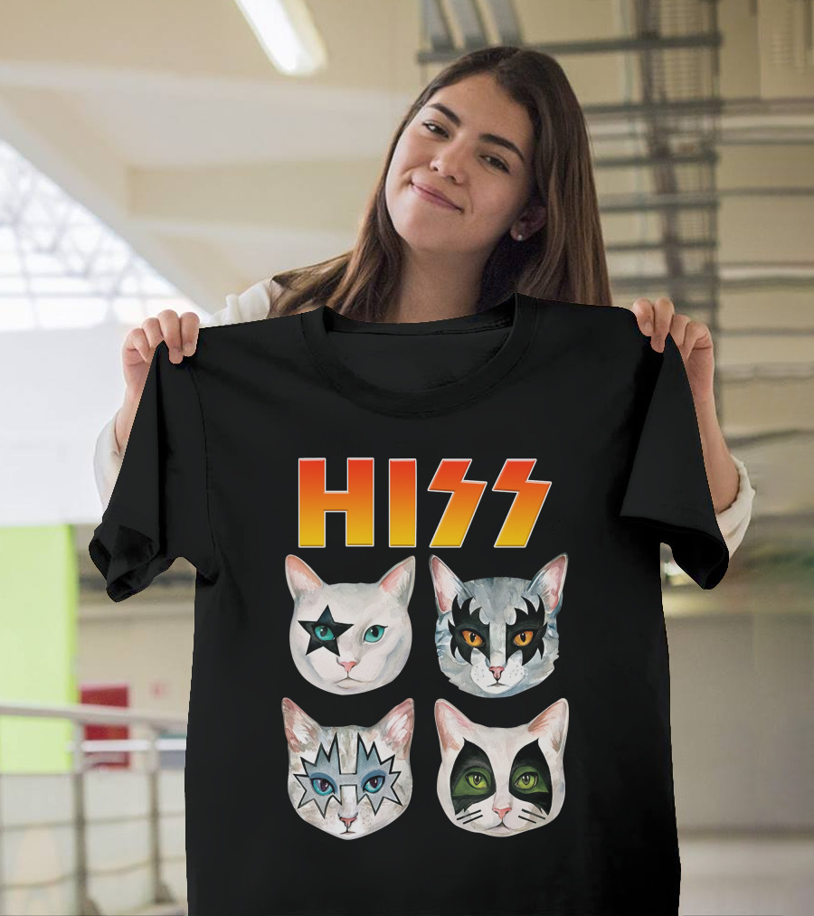 Hiss Only Today Cat Faces Makeup T-Shirt