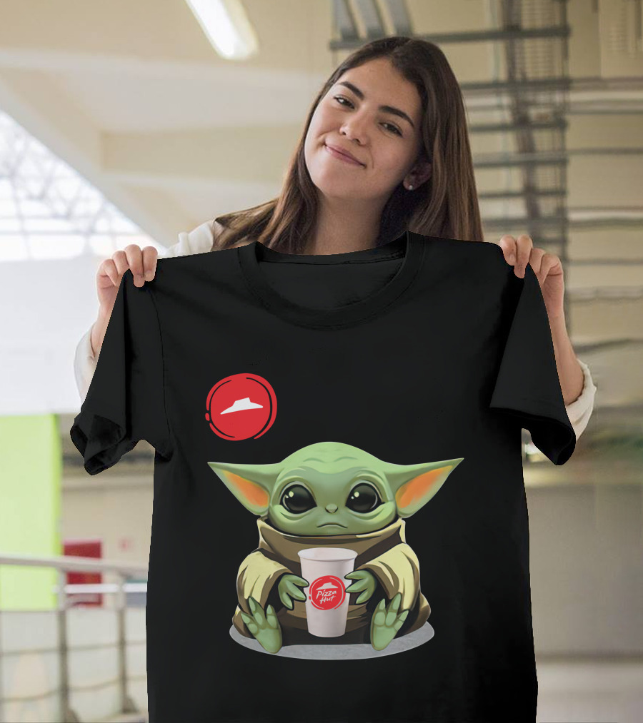 Pizza Hut Cute Green Character Holding Cup Only Today T-Shirt