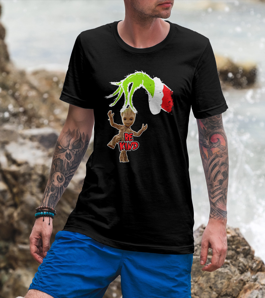 Be Kind Only Today Groot And Grinch Inspired T-Shirt