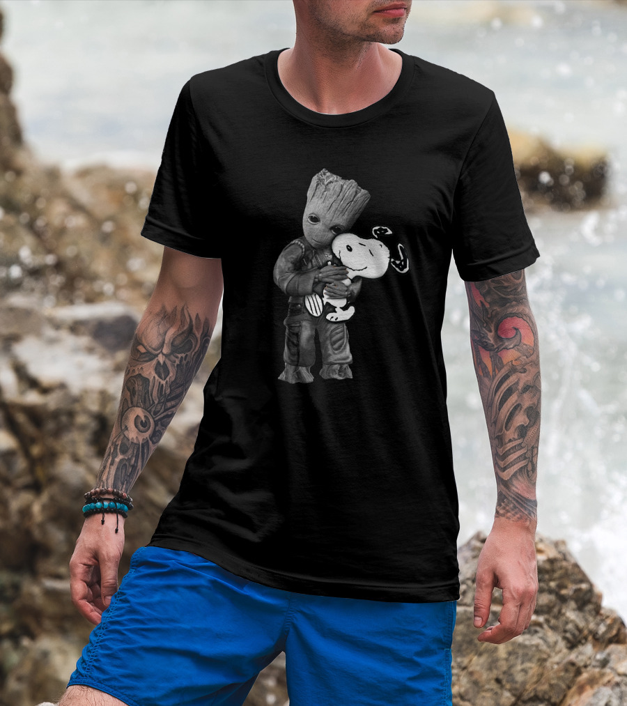 Groot Hugging Snoopy Only Today T-Shirt