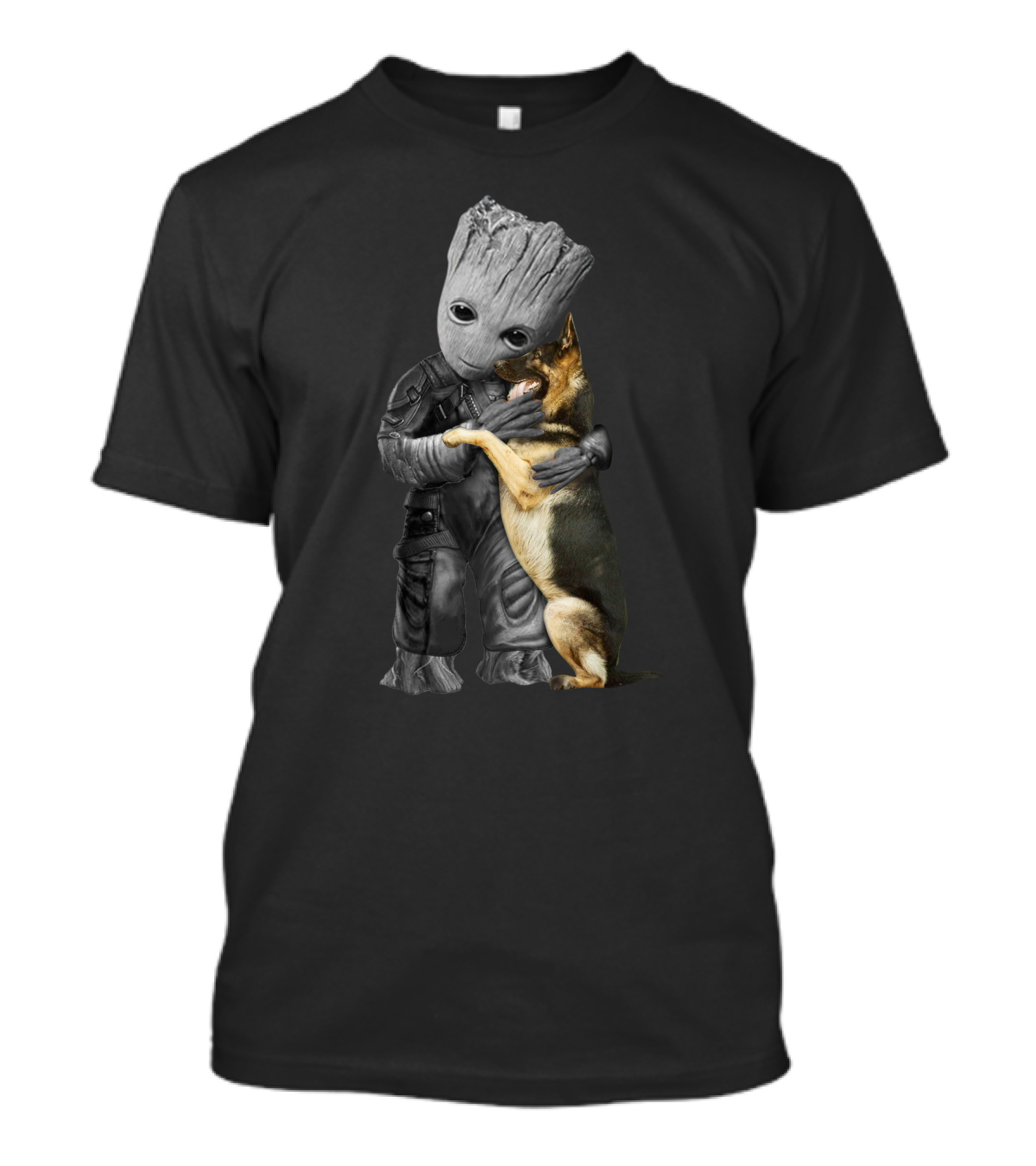 Baby Groot Hugging Dog T-Shirt