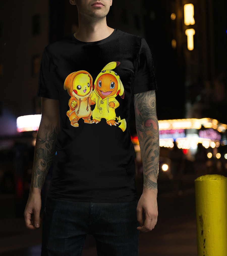 Pikachu Charmander Crossover Hoodie Pals T-Shirt