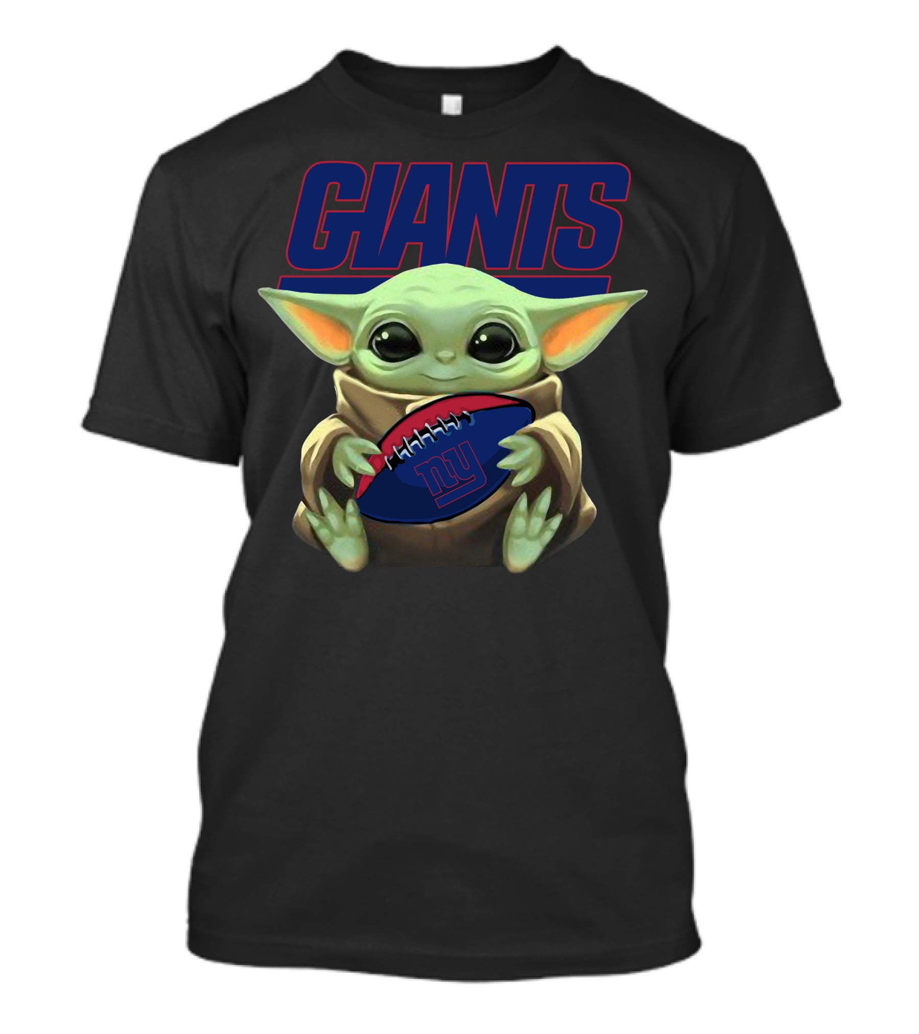Giants Baby Yoda Football T-Shirt