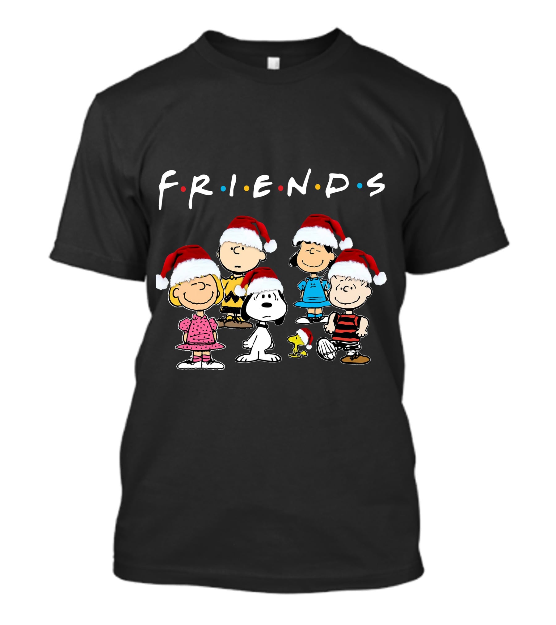 Snoopy Premium ZN385 Peanuts Characters Friends Holiday Edition T-Shirt