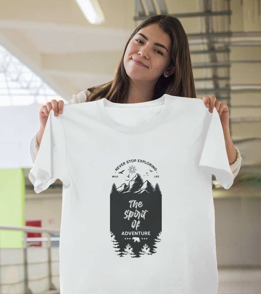 Never Stop Exploring The Spirit of Adventure Wild Life T-Shirt