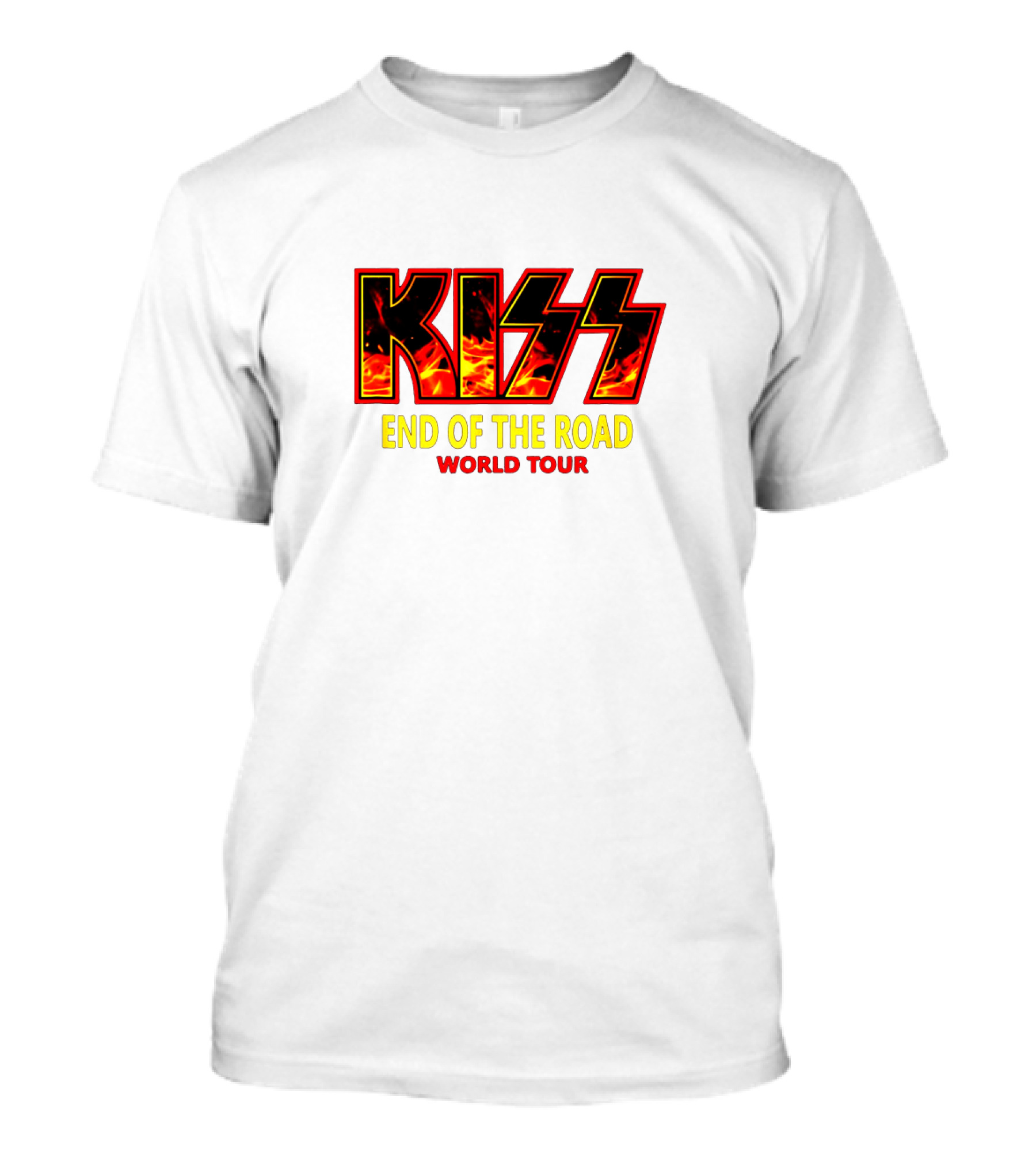 Kiss End Of The Road World Tour Fire Logo T-Shirt