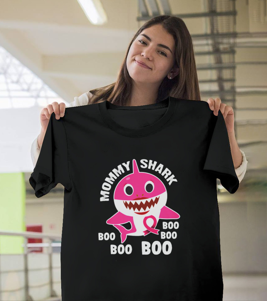 Mommy Shark Boo Boo Boo Pink Shark T-Shirt