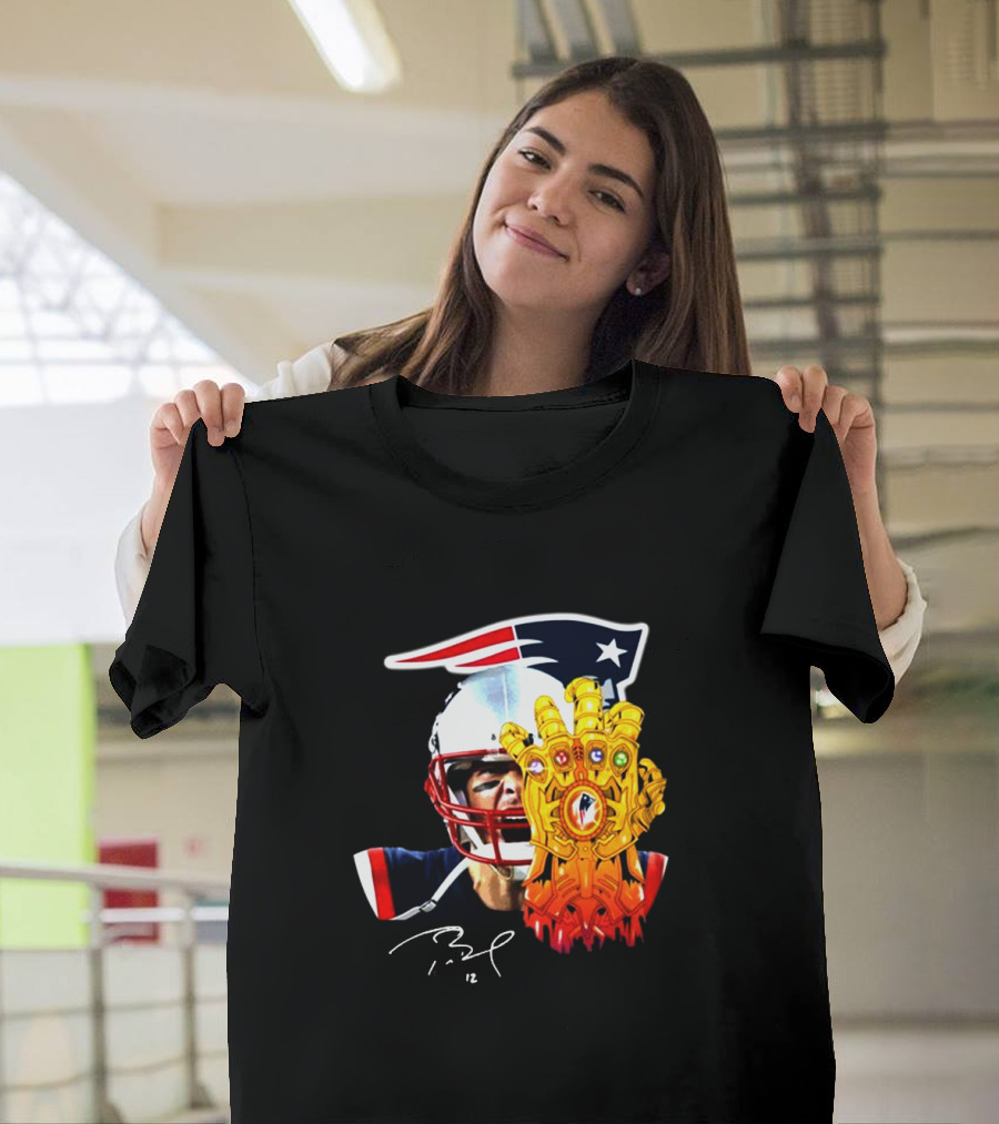 Tom Brady Patriots Infinity Gauntlet Crossover T-Shirt
