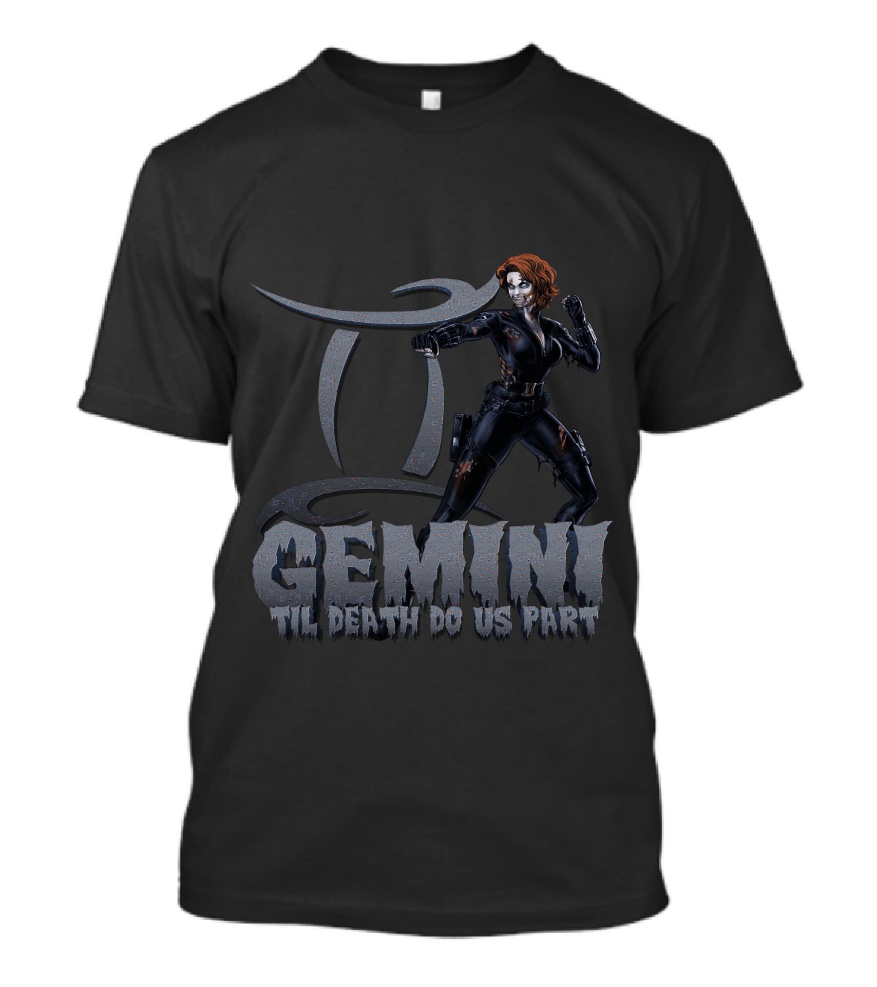 Gemini Til Death Do Us Part Marvel Black Widow T-Shirt