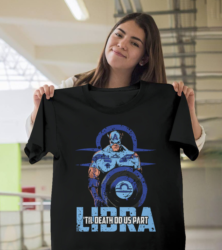 Captain American Zombie Libra Marvel 'Til Death Do Us Part T-Shirt